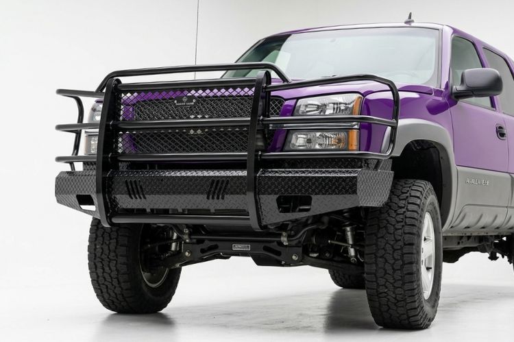 Chevy Avalanche with Ranch Hand front bumper replacement and full grille guard