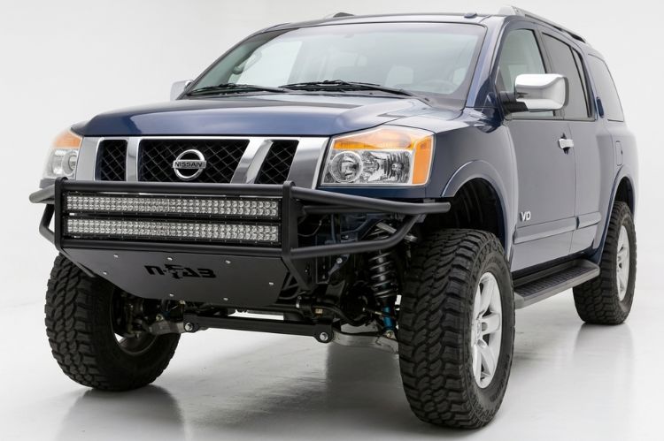 Nissan Armada with N-Fab steel off-road front bumper