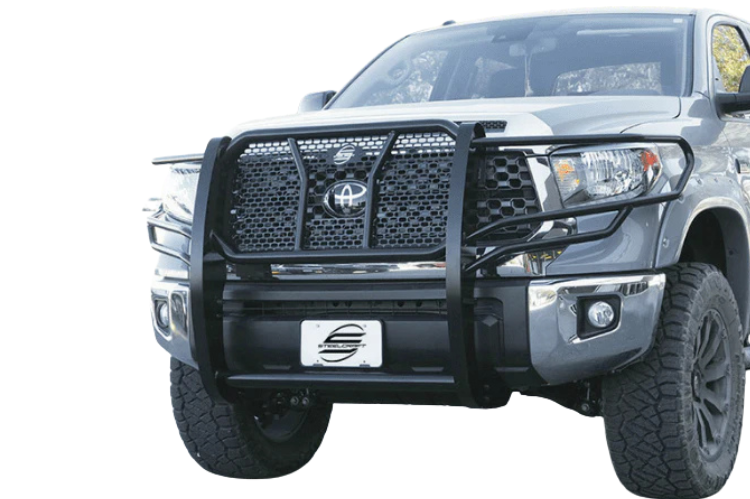 Steelcraft truck grille guards with high-strength steel for off-road and highway protection