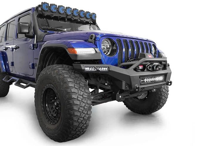 Jeep Gladiator JT front bumpers with rugged styling and off-road protection