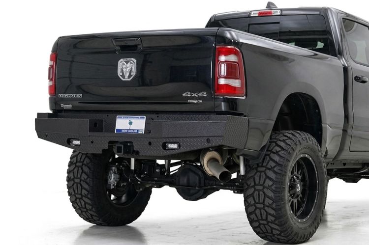 Close‑up of Dodge Ram 2500/3500 rear bumper detailing reinforced craftsmanship.