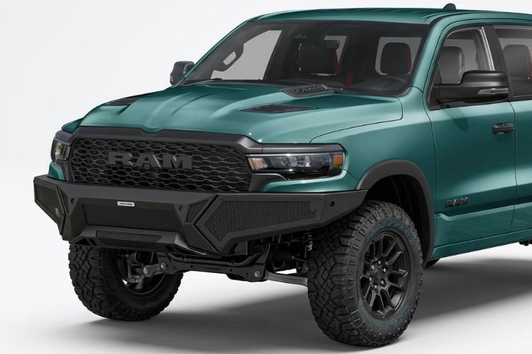 Dodge Ram Rebel with Go Rhino steel front bumper upgrade
