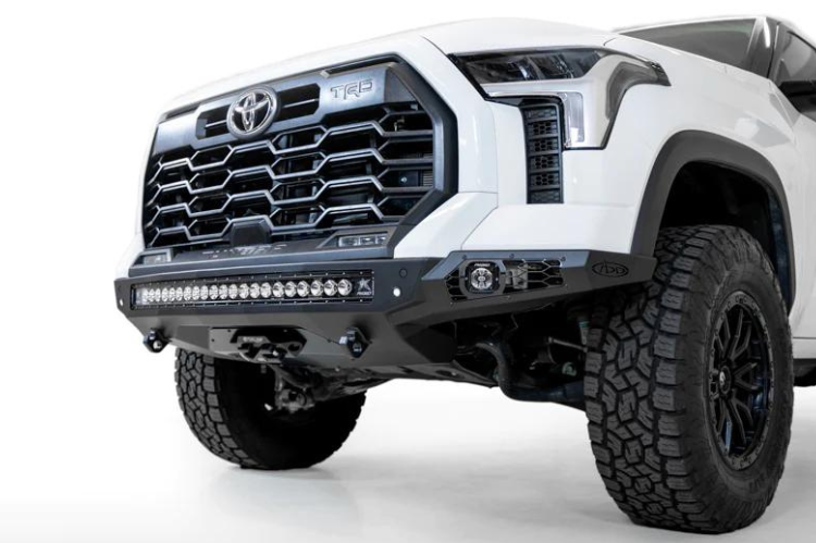 Rugged steel front bumper built for Toyota Tundra 2022–2025 models