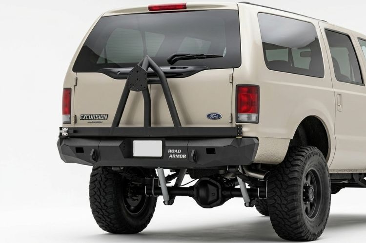 Ford Excursion SUV fitted with rear bumper for enhanced protection.
