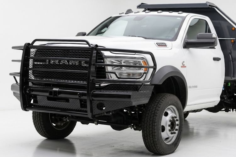 Dodge Ram 4500/5500 work truck with Tough Country steel front bumper replacement
