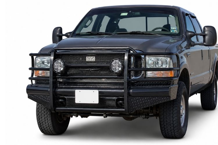 Ranch Hand Legend Full Guard front bumper featuring heavy-duty construction, full grille protection, and rugged truck styling