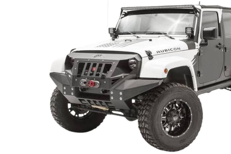 Heavy-duty front bumper for Jeep Wrangler JK