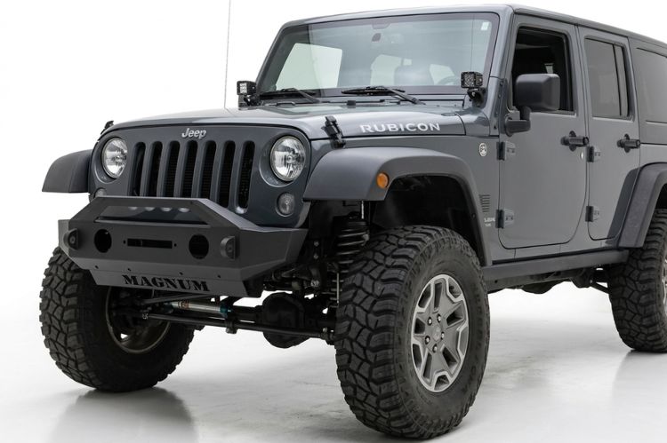 Jeep Wrangler JK with Magnum front bumper and winch-ready design