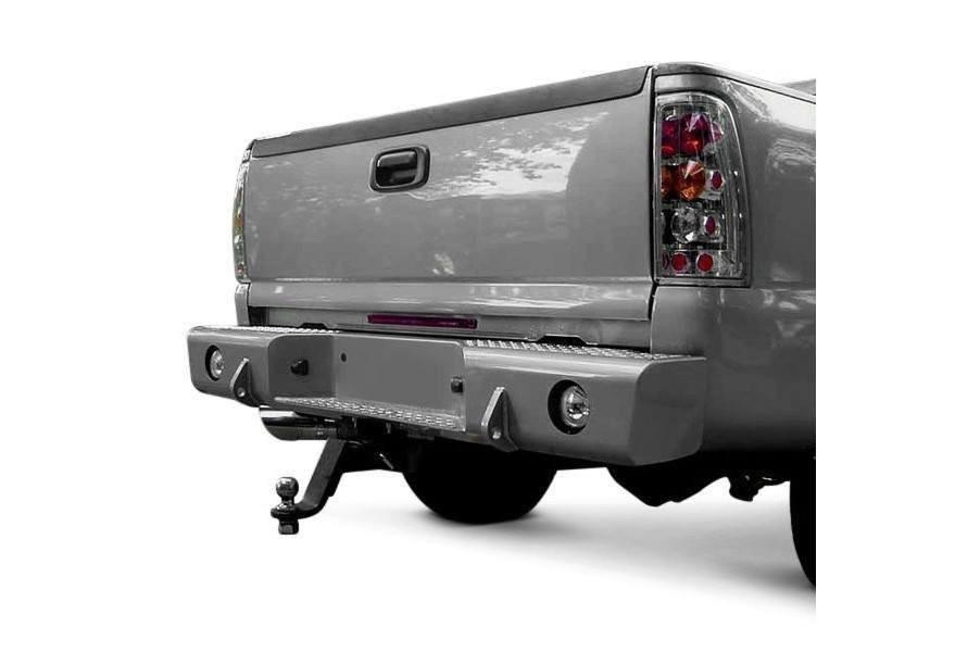 Heavy-duty aftermarket steel rear bumper for early 2006 Chevy Silverado 1500