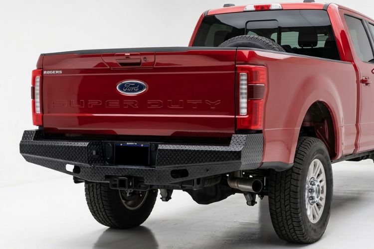 Aftermarket rear bumpers organized by brand, featuring trusted manufacturers for trucks and SUVs with durability, towing support, and stylish design.