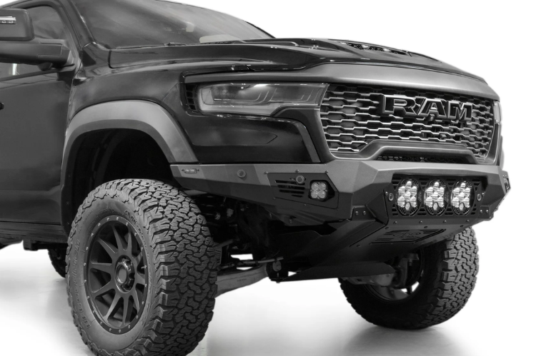 Dodge Ram 1500 RHO aftermarket steel front bumper – a heavy-duty replacement for custom truck upgrades