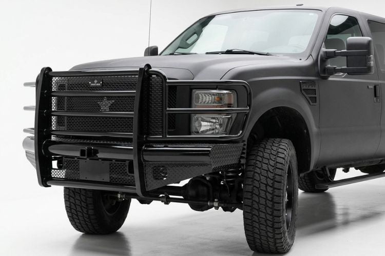 Heavy-duty Ranch Hand front bumper replacement on a 2008 to 2010 Ford F-250 or F-350 Super Duty truck.