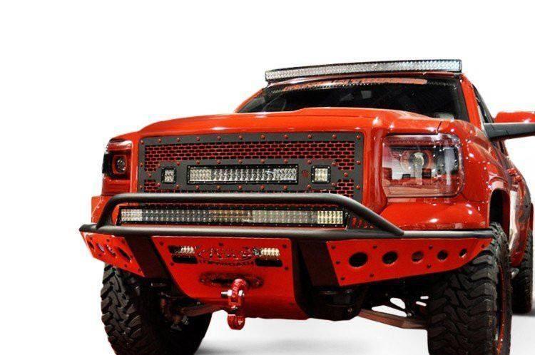 Aftermarket steel front bumper upgrade for 2014–2015 GMC Sierra 1500