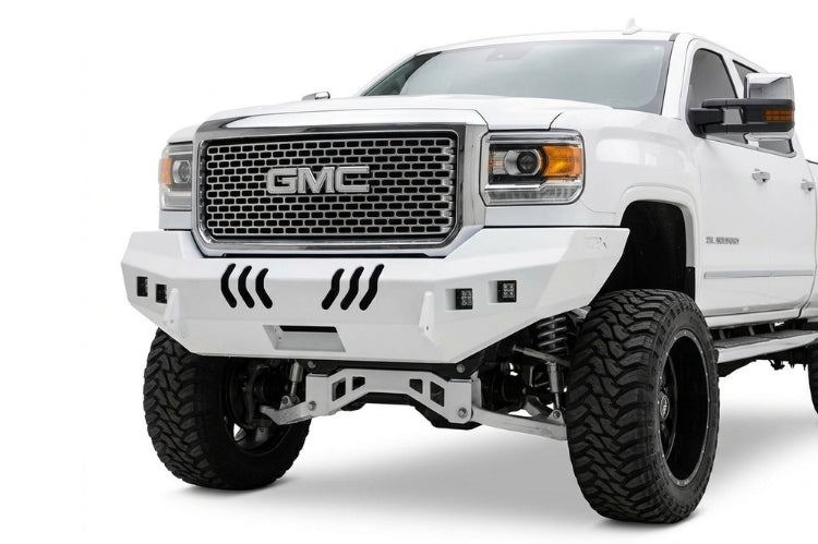 GMC Sierra 2500/3500 front bumpers built for heavy-duty protection, rugged performance, and a powerful truck-ready appearance