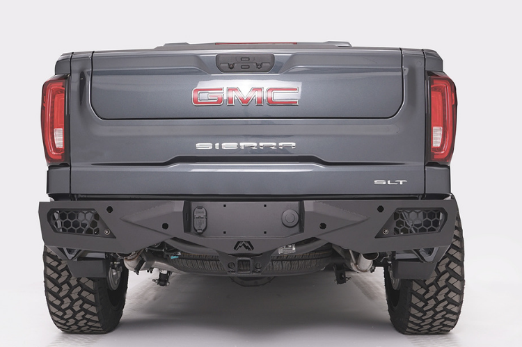 thumbnail image 2 of Micro Rim Paintable Rear Bumper For 2019-2025 GMC Sierra 1500 Chevrolet Silverado 1500 2 of 5