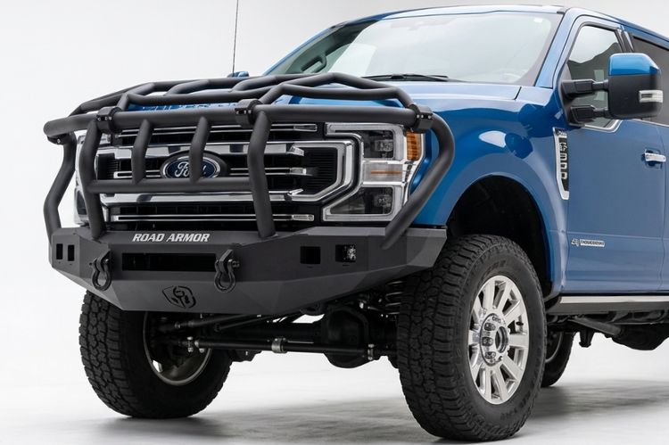 Close‑up of expensive bumper detailing polished steel craftsmanship.