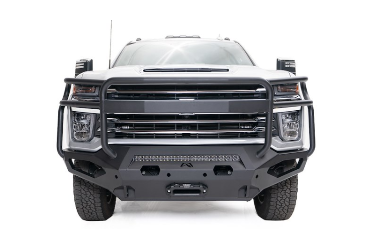 Overland Adventure Kit with front and rear bumpers, winch, and bed rack – full truck overland setup