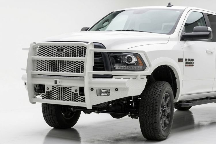 Ranch Hand steel front bumper on Dodge Ram 2500/3500 for heavy-duty deer protection