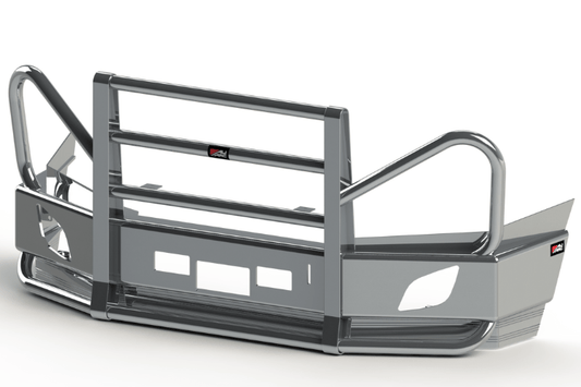 Freightliner Cascadia 2018-2025 front bumper replacement with CAS and quick release custom truck bumper by Ali Arc