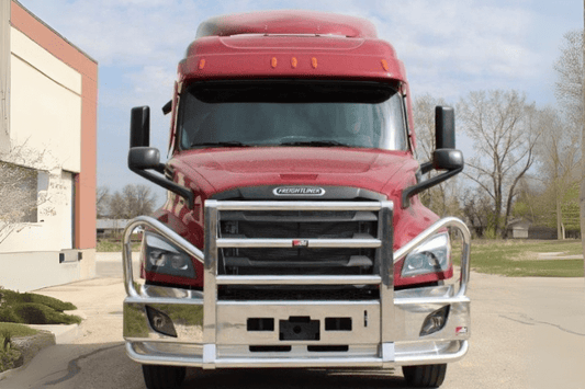 Freightliner Cascadia 2018-2025 front bumper replacement with CAS and quick release custom truck bumper by Ali Arc