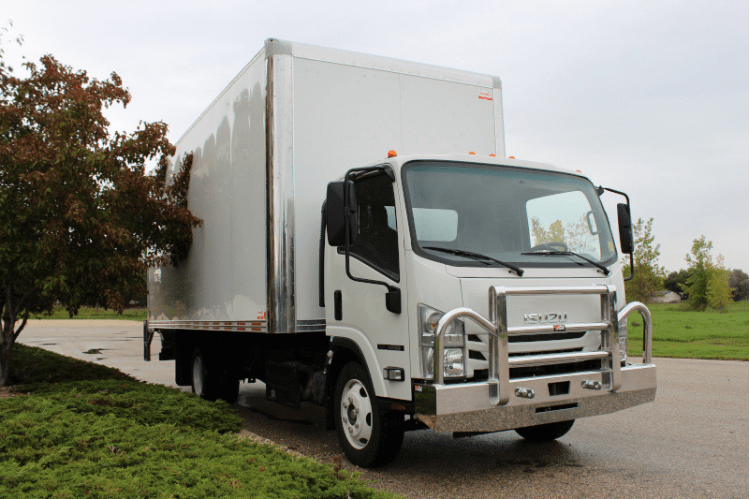 Heavy-duty isuzu custom truck bumper IZ001F with grille guard compatibility.