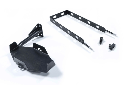 Driver side black textured Jerry Can mount for off-road vehicles