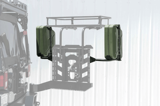 Passenger side black textured Jerry Can mount by Lod Offroad