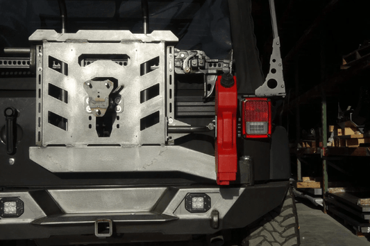 Dual black RotoPax mounts for 2 or 3 gallon cans by Lod Offroad
