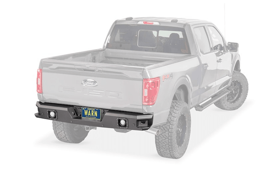 Warn 107880 Ascent rear bumper for 2021–2023 Ford F150 with rugged off-road design.