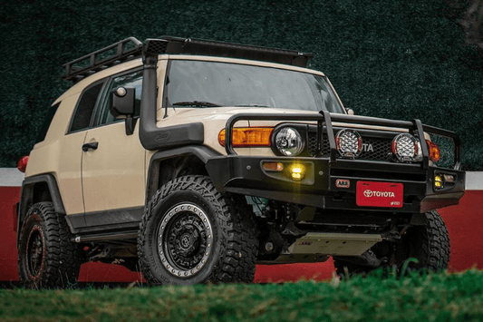 ARB 3420210B Toyota FJ Cruiser 2007-2014 Deluxe Front Bumper Winch Ready with Grille Guard, Black Powder Coat Finish