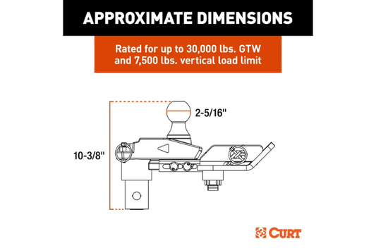 Reliable CURT Puck System Gooseneck Ball 60663 with 4-inch offset, designed for 2013-2024 Ram 2500/3500 HD to handle demanding towing needs with confidence