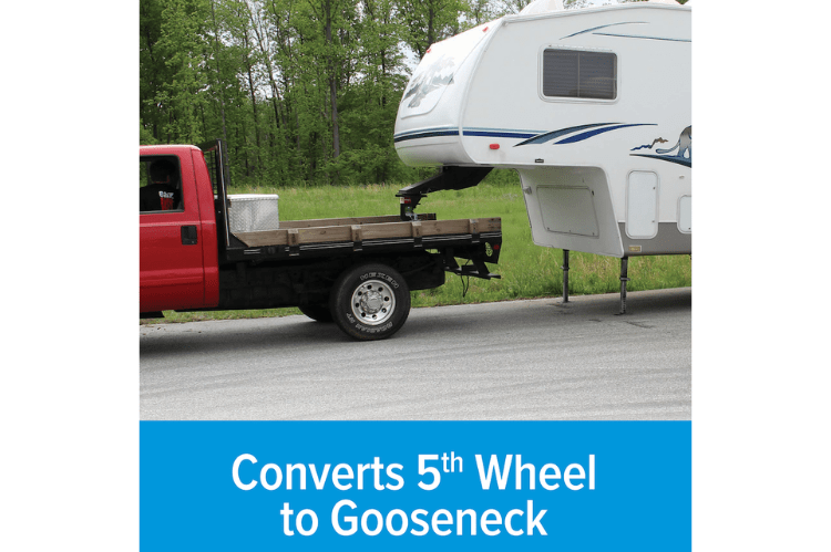 Eaz Lift 48490 17-Inch Gooseneck Adapter for Fifth Wheel Towing – Heavy-Duty Gooseneck Hitch Conversion for Secure Trailer Hauling