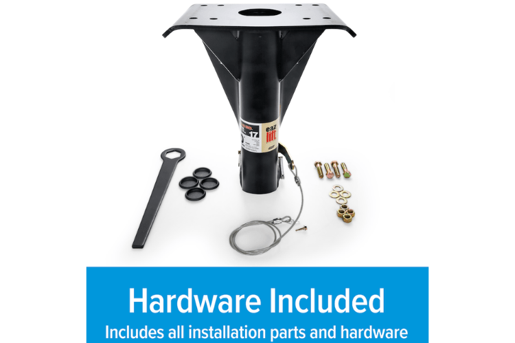 Eaz Lift 48490 17-Inch Gooseneck Adapter for Fifth Wheel Towing – Heavy-Duty Gooseneck Hitch Conversion for Secure Trailer Hauling