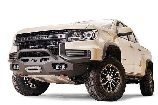 Fab Fours CC21-N5152-1 Chevy Colorado ZR2 2021-2022 Hidden Front Bumper Winch Ready Pre-Runner Guard
