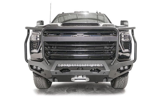 Fab Fours CH24-X6150-1 full guard front bumper for 2024 Silverado HD, winch-compatible and built tough for extreme off-road conditions