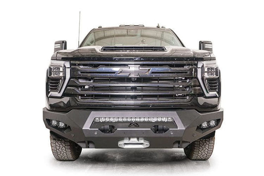 Fab Fours CH24-X6151-1 Matrix front bumper without guard for 2024 Chevy Silverado 2500HD and 3500HD, winch-ready and built for heavy-duty off-road performance