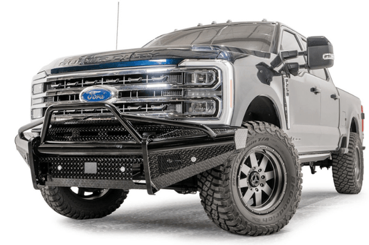 Fab Fours FS23-S5962-1 Ford F250/F350 Superduty 2023-2024 Black Steel Front Bumper with Pre-Runner Guard