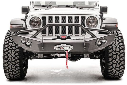 Fab Fours JL18-B4652-1 Jeep Wrangler JL 2018-2024 Lifestyle Front Bumper Winch Ready with Pre-Runner Guard