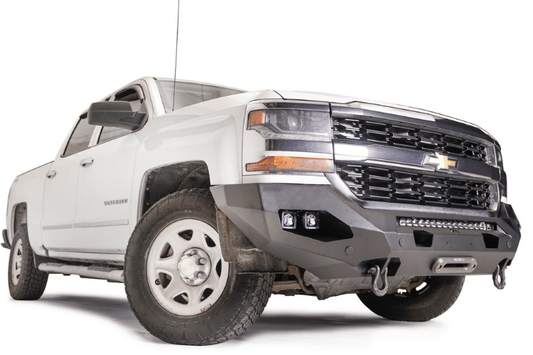 Fab Fours CS16-X4851-1 Matrix front bumper without guard for 2016–2018 Chevy Silverado 1500, winch-ready with rugged off-road styling and durable steel construction