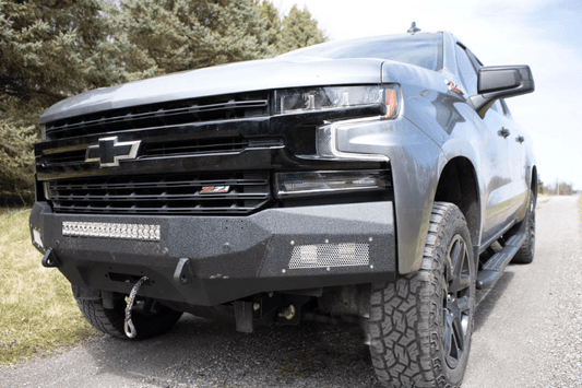 Fishbone Offroad Chevy Silverado 1500 2019-2021 Front Bumper Rockfish Winch Ready FB22389