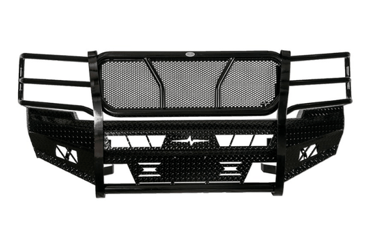 Frontier grille guard with heavy-duty front bumper 300-21-1005 for 2011–2014 Chevy Silverado 2500/3500 – full replacement bumper by Frontier Truck Gear