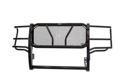 Frontier Grille Guard 200-12-0004 for 2017–2022 Ford F250/F350 Super Duty, a rugged frontier grille guard designed for tough truck protection and reliable deer defense