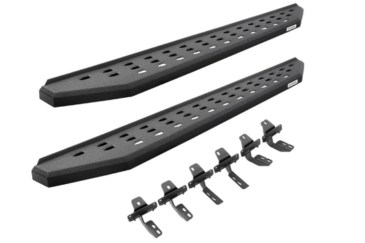 Go Rhino 69410687T RB20 Running Boards for Dodge Ram 2500/3500 2010-2024 and 1500 Crew Cab with Mounting Brackets – rugged side step solution
