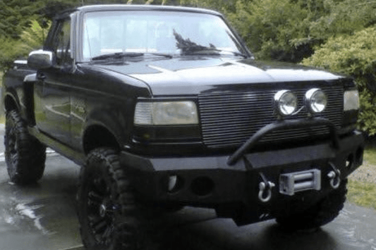 Iron Bull Front Bumper #1 for 1992–1996 Ford F150, featuring a durable and rugged F150 off road bumper designed for superior protection and performance