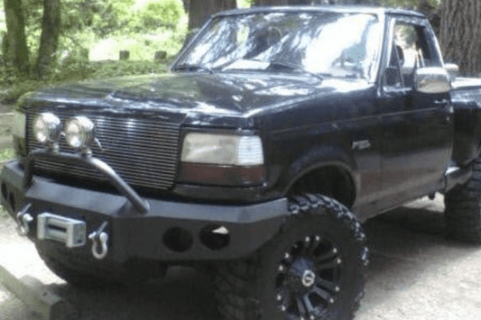 Iron Bull Front Bumper #1 for 1992–1996 Ford F150, featuring a durable and rugged F150 off road bumper designed for superior protection and performance