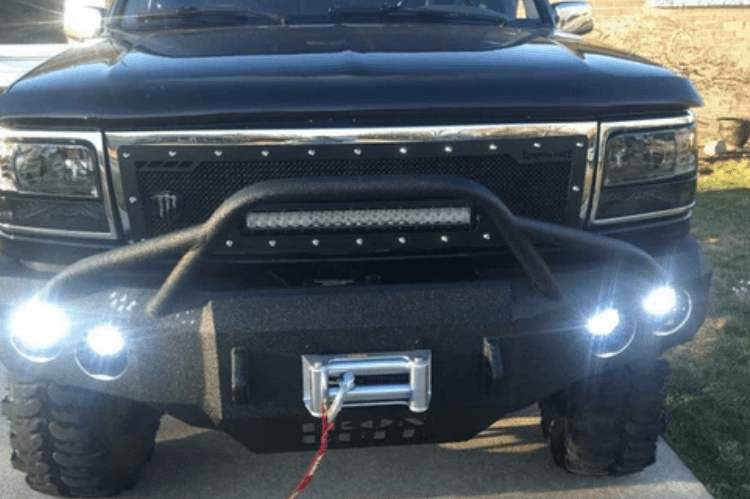 Iron Bull Front Bumper #1 for 1992–1996 Ford F150, featuring a durable and rugged F150 off road bumper designed for superior protection and performance