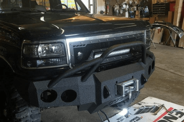 Iron Bull Front Bumper #1 for 1992–1996 Ford F150, featuring a durable and rugged F150 off road bumper designed for superior protection and performance