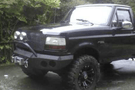 Iron Bull Front Bumper #1 for 1992–1997 Ford F250/F350 Super Duty, featuring a heavy-duty and custom Ford bumper designed for superior protection and rugged off-road performance