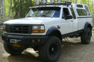 Iron Bull Front Bumper #1 for 1992–1997 Ford F250/F350 Super Duty, featuring a heavy-duty and custom Ford bumper designed for superior protection and rugged off-road performance