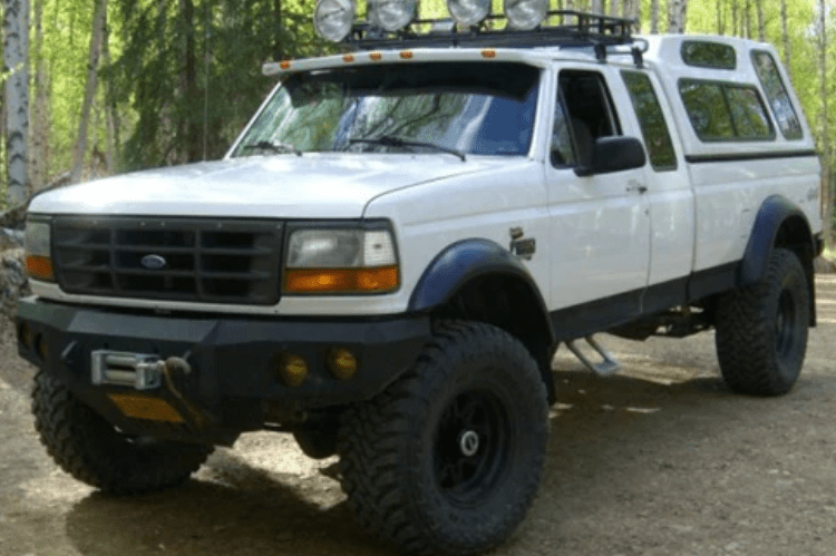 Iron Bull Front Bumper #1 for 1992–1997 Ford F250/F350 Super Duty, featuring a heavy-duty and custom Ford bumper designed for superior protection and rugged off-road performance